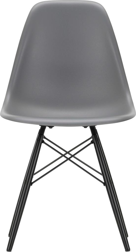 Vitra Eames DSW stoel met zwart esdoorn onderstel Graniet grijs