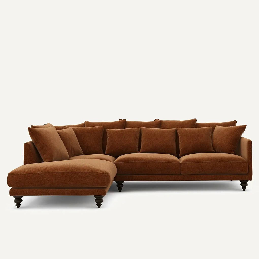 Chenille fluwelen hoekbank, Lazare