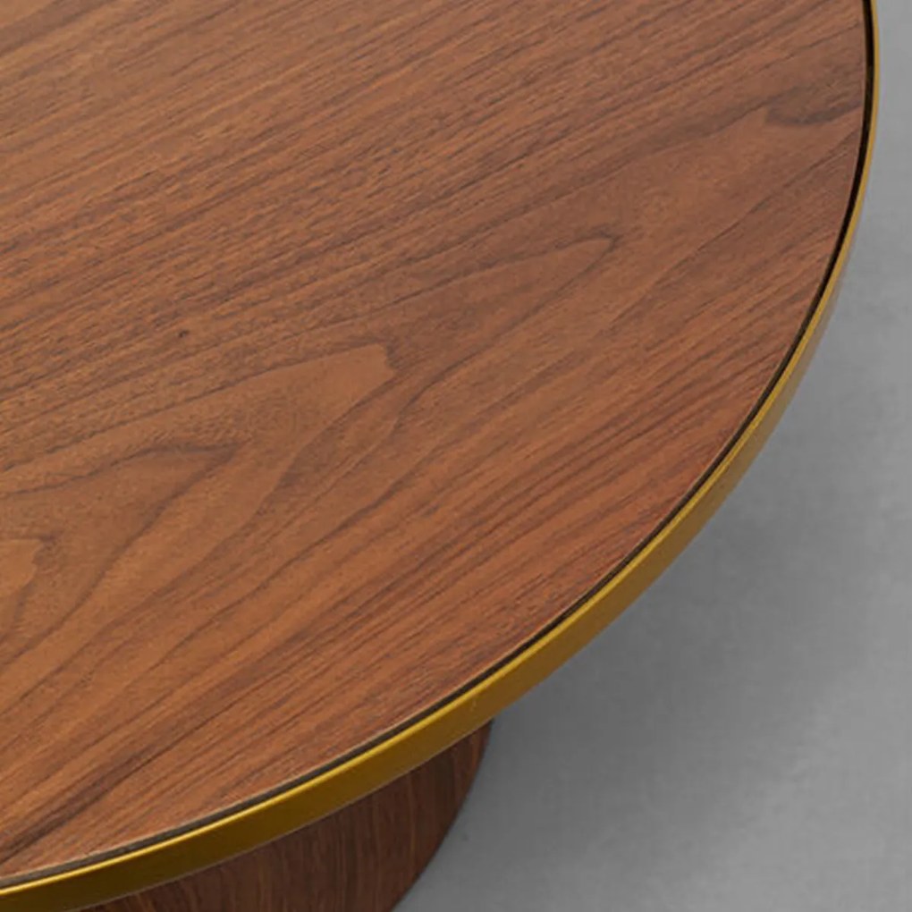 Kare Design Cono Ronde Salontafel Walnoot - 70 X 70cm.