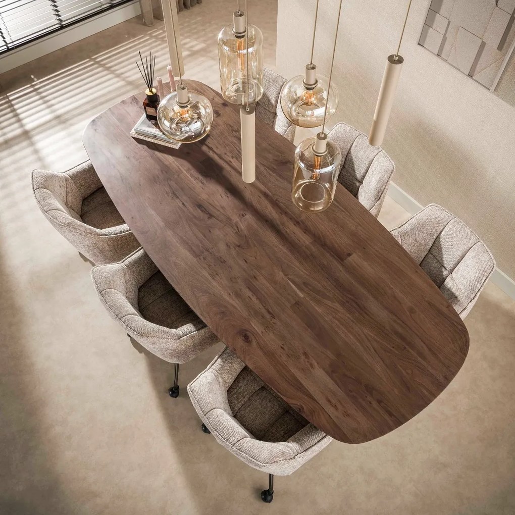 Eettafel Deens Ovaal 240 Cm - 240 X 105cm.
