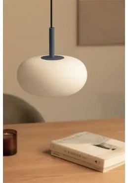 Led-plafondlamp In Glas En Staal Deruent Blauw – Ultramarijn - Sklum