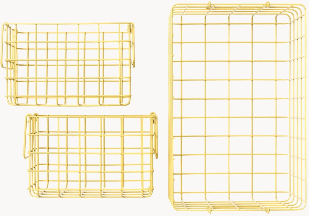 Metalen opbergmanden Mustard Made, 3-delig