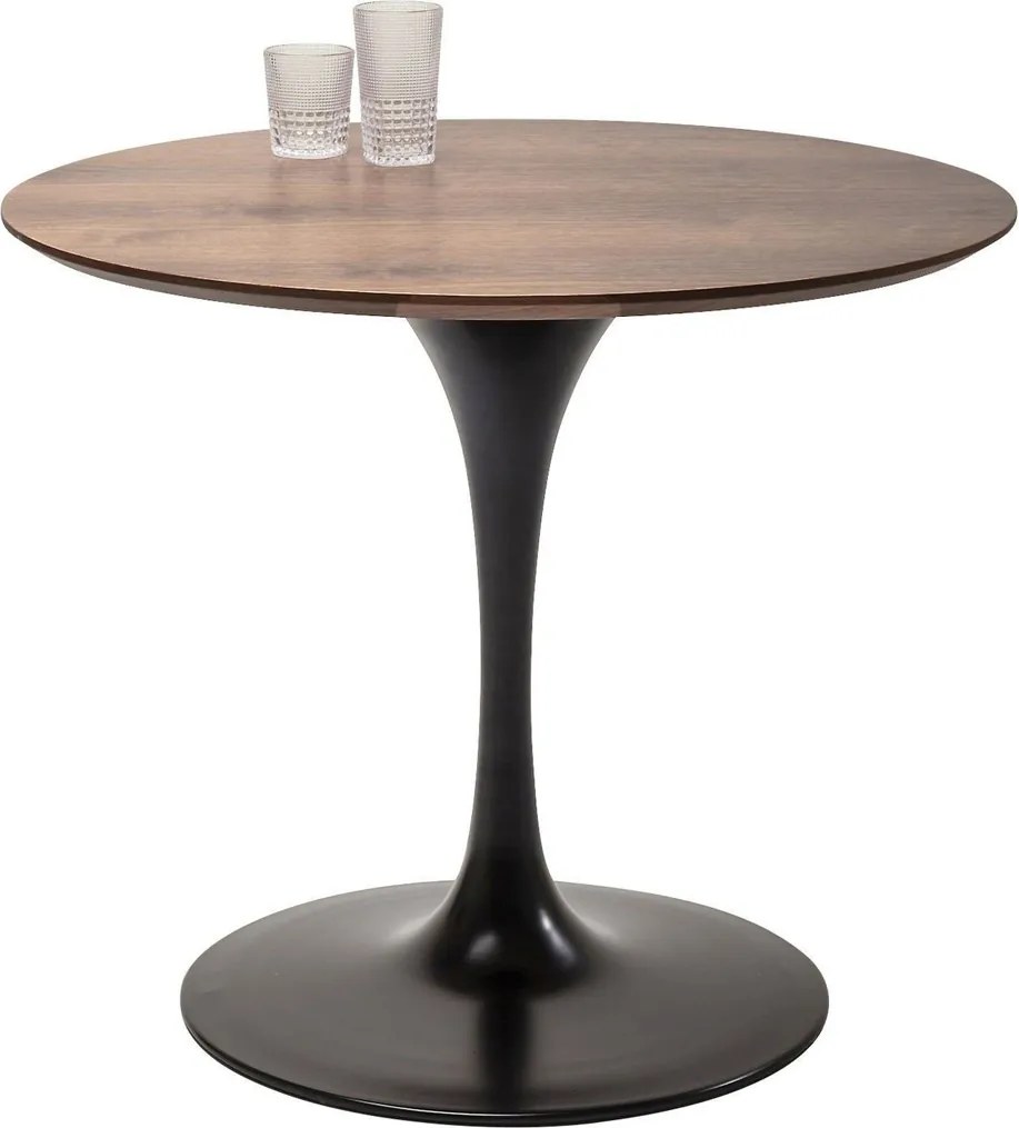 Ronde Eettafel Walnoot 90cm - 90 X 90cm.