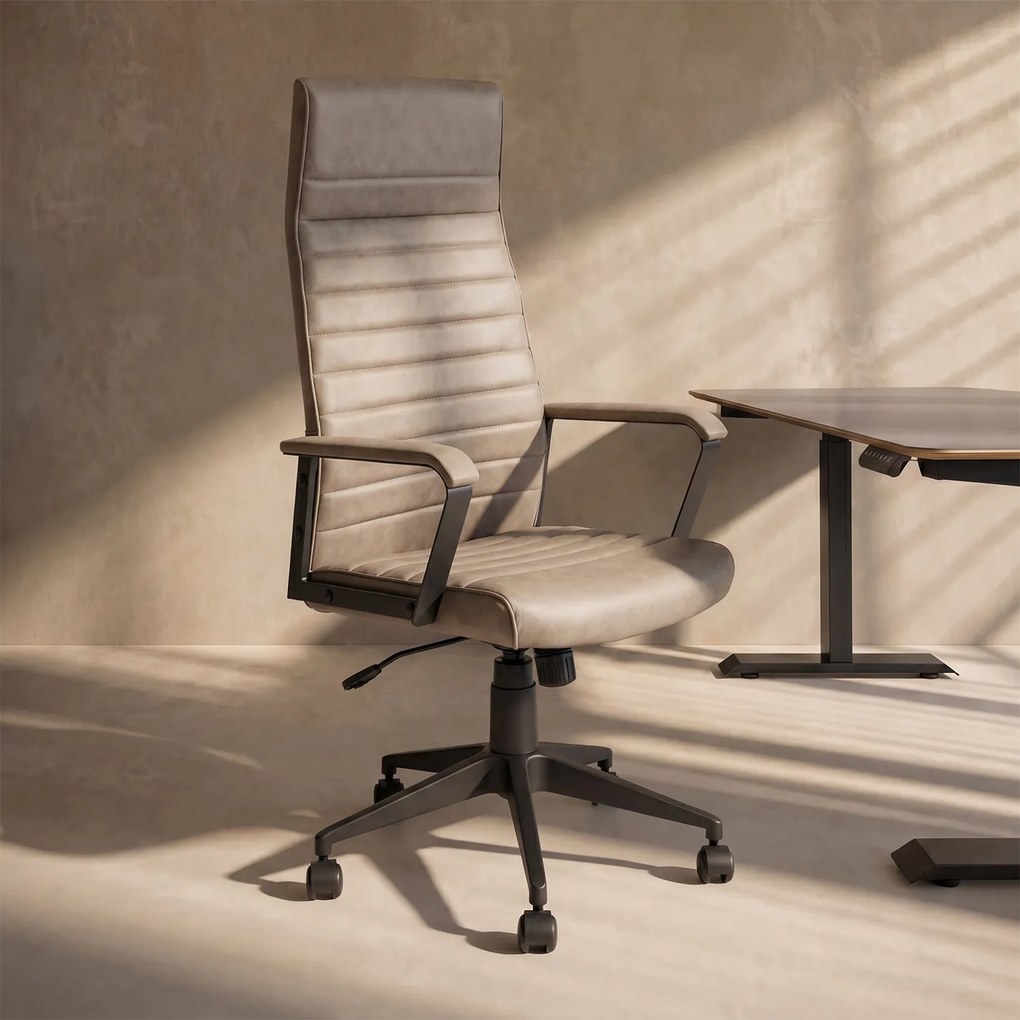 Vintage Bureaustoel Beige