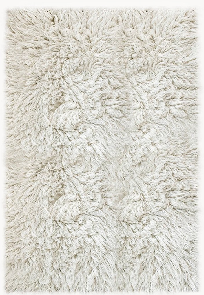 Handgeweven langpolig wollen vloerkleed Shaggy