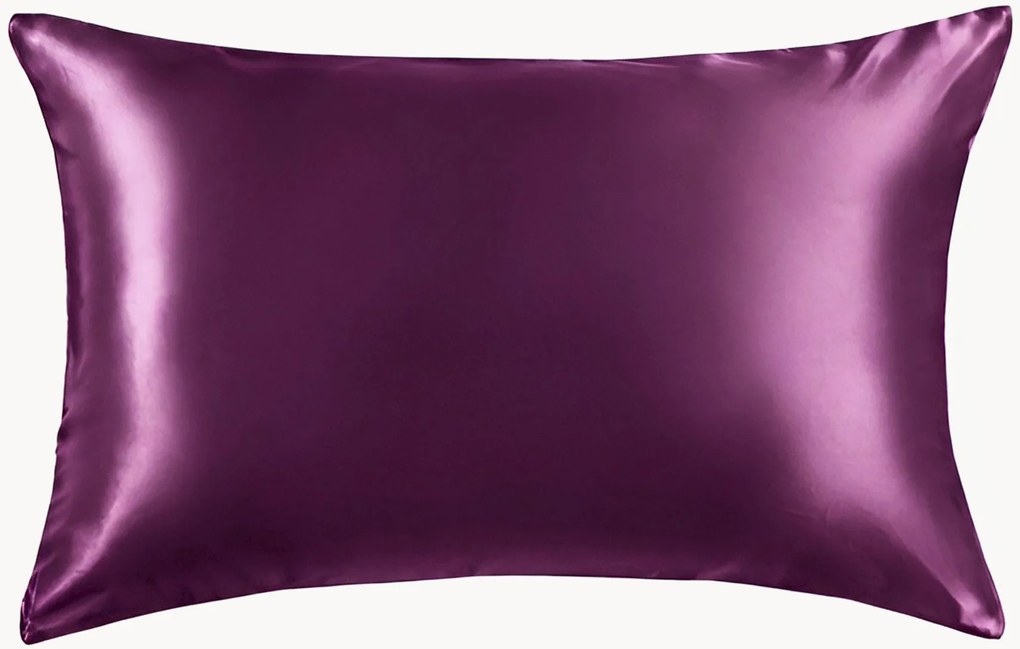 Kussenhoes Aubergine van moerbeizijde satijn