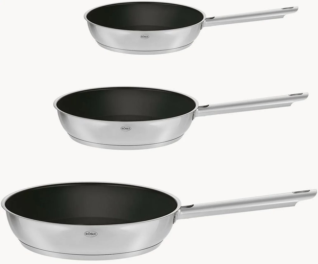Braadpannen Elegance met antiaanbaklaag, 3-delig