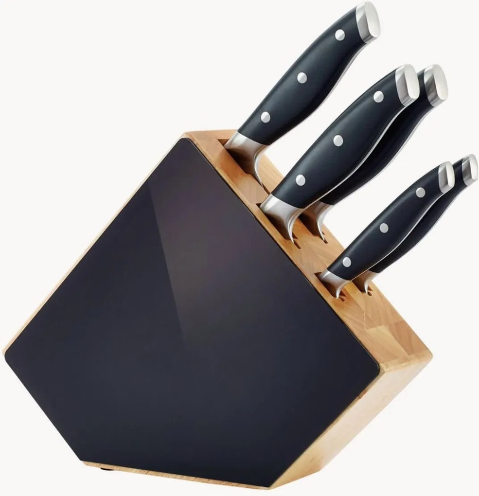Kokkenset Grand Chef met houten blok, 6-delig