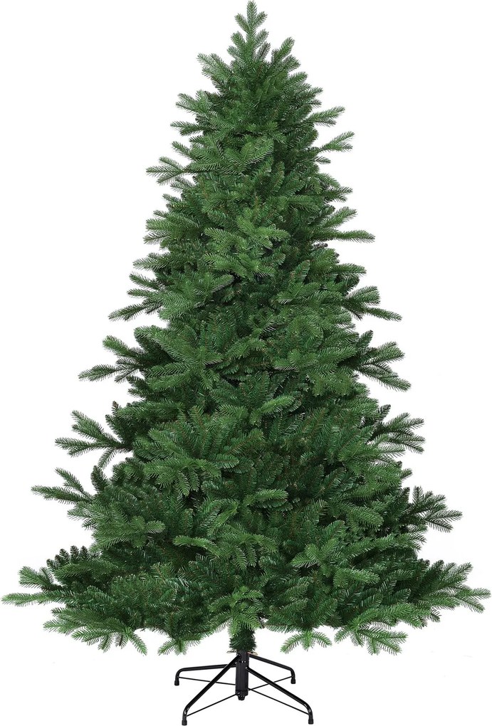 Black Box Brampton kunstkerstboom - 215 cm - groen - Diameter 142 cm - 1992 tips - metalen voet