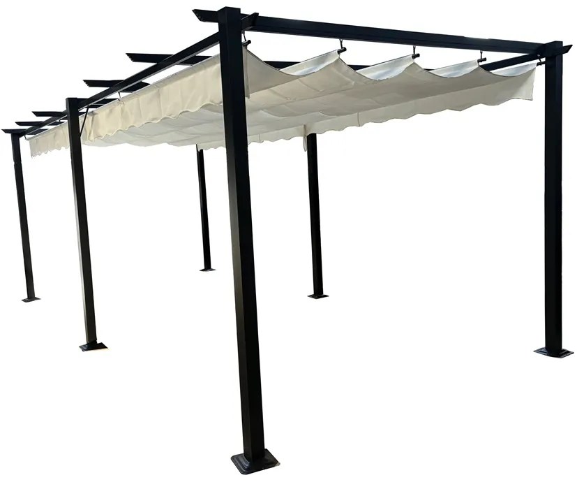 Vrijstaande terraspergola Tenerife 3x6 m crème