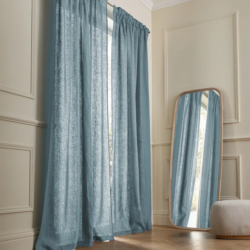 Gordijn van gewassen Linnen met ruflette-afwerking, Private