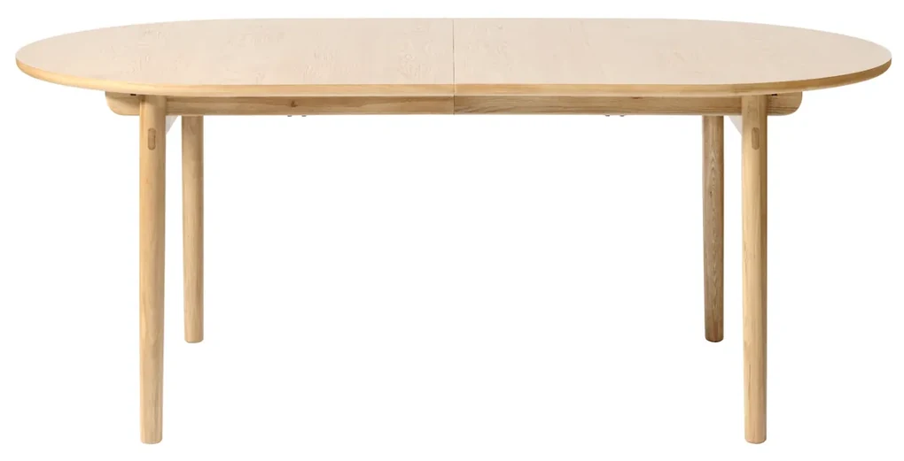 Ovale Eikenfineer Tafel - 190 X 100cm.