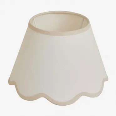 Berne Lampenkap Ø25 Cm & Tafellamp & Wit Linnen - Beige Linnen - Sklum