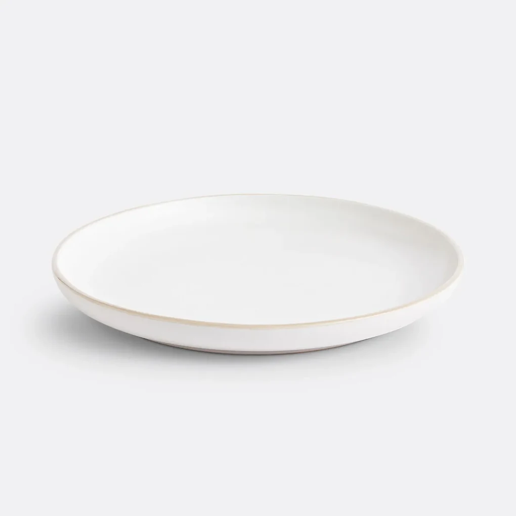 Set van 6 platte borden, in mat aardewerk, Nordik