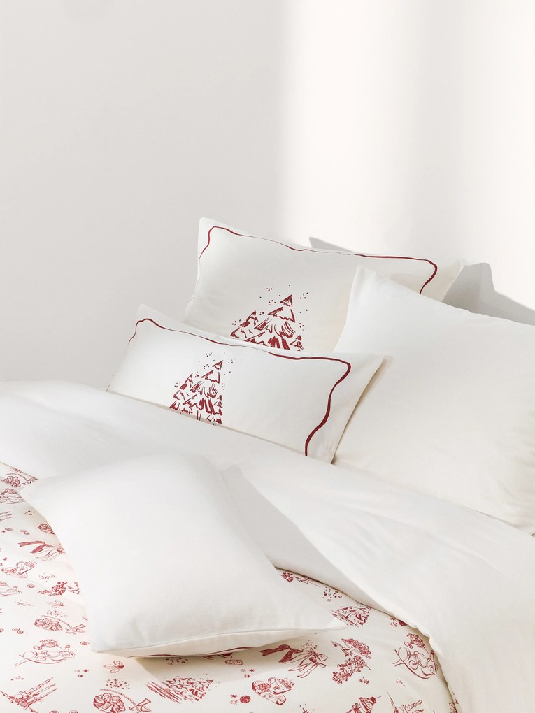 Designer flanellen kerstdekbedovertrek Clarette van Agathe Marty