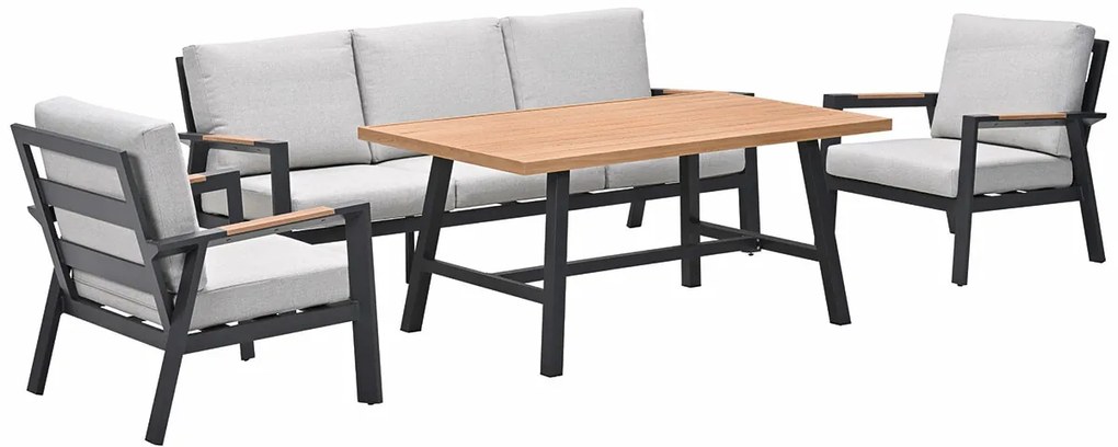 Garden Impressions Lissabon lounge dining set 4-delig stoel-bank - valley sand