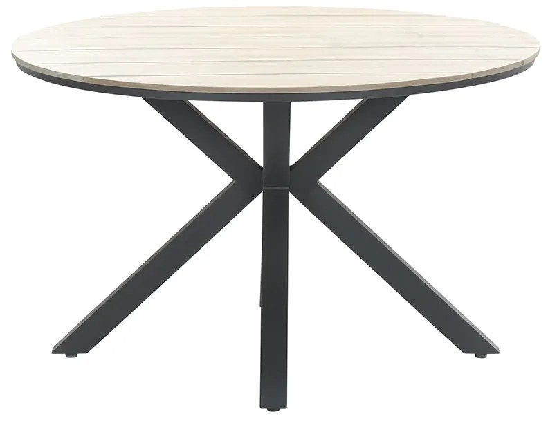 Garden Impressions Tarera tuinset 5-delig taupe - Tulli tuintafel Ø122x75 cm - light teak vironwood