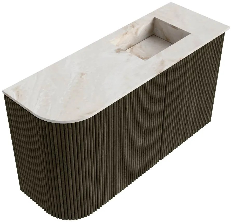 Mondiaz Joya DLux 70cm toiletmeubel ronding links shadow met wastafel faye rechts zonder kraangat frappe