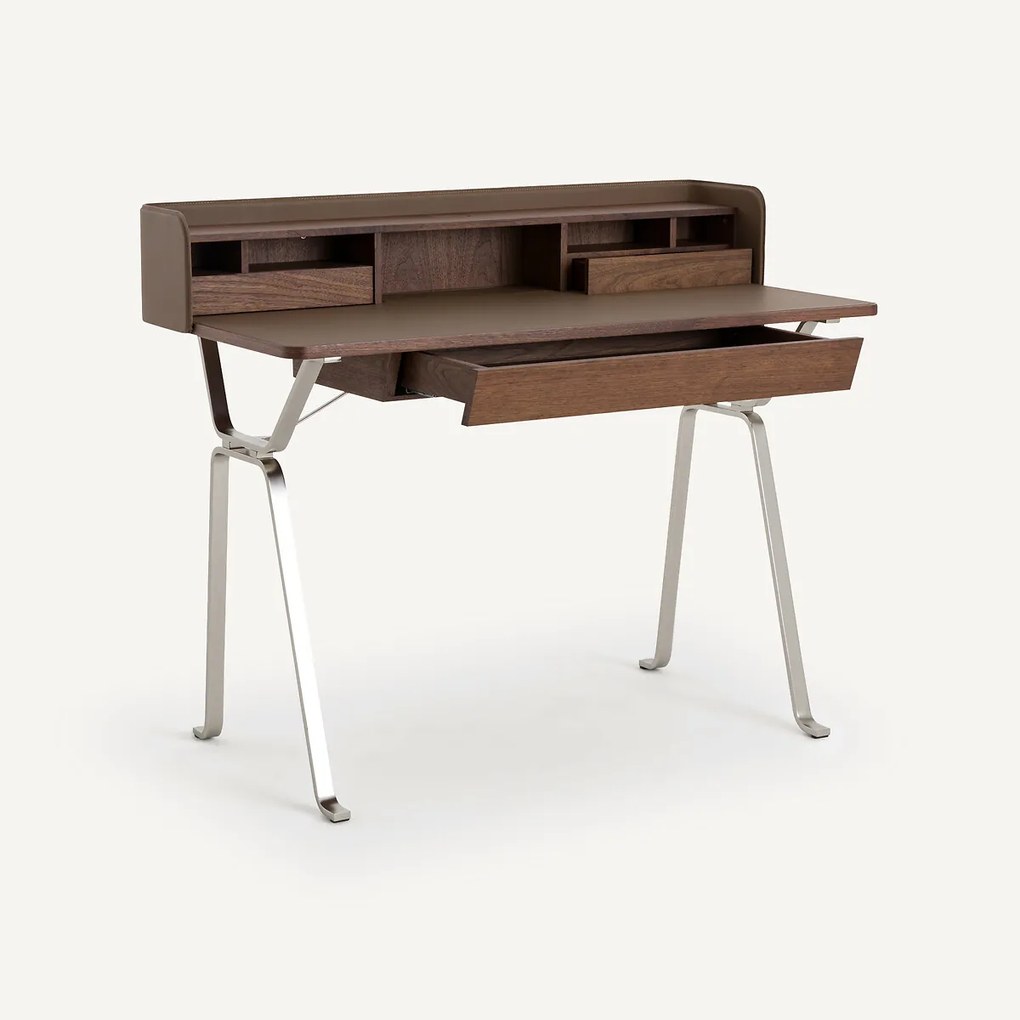 Bureau secretaire met walnoot fineer, Nelsen