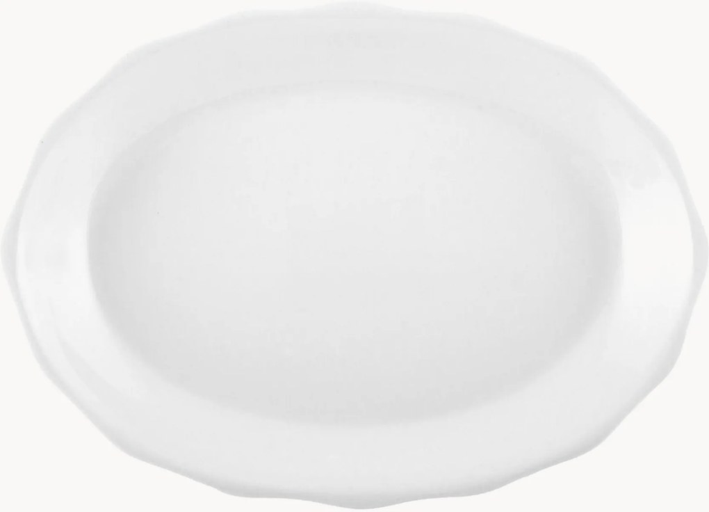 Ovale borden Festonato van porselein, 2-delig