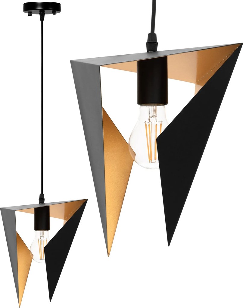 GEOMETRISCHE ZWARTE PLAFONDLAMP APP253-1CP