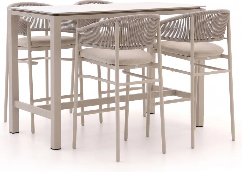+ 10% kassakorting | Barset Bellagio  | 4 personen | Tuinset sintered stone | 5-delig | Kees Smit Tuinmeubelen
