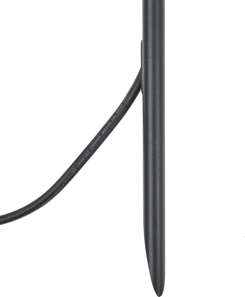 Prikspot zwart 40cm incl. LED verstelbaar IP65 incl. snoer en stekker - Carl