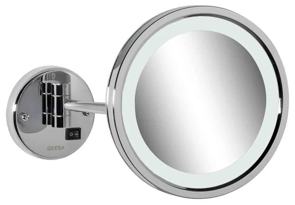 Geesa Mirror scheerspiegel LED-verlichting 1 arm 3x vergrotend ø 215 mm chroom