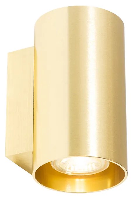 Smart wandlamp goud rond incl. 2 Wifi GU10 - Sandy