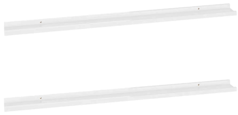 vidaXL Wandschappen 2 st 115x9x3 cm hoogglans wit