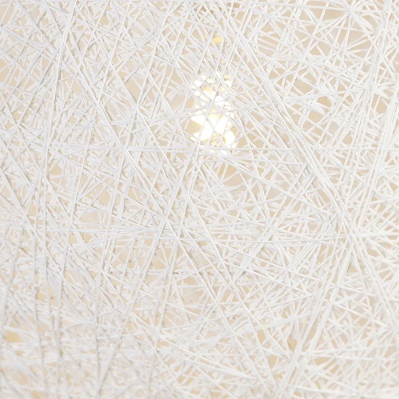 Landelijke hanglamp wit bol 60cm - Corda