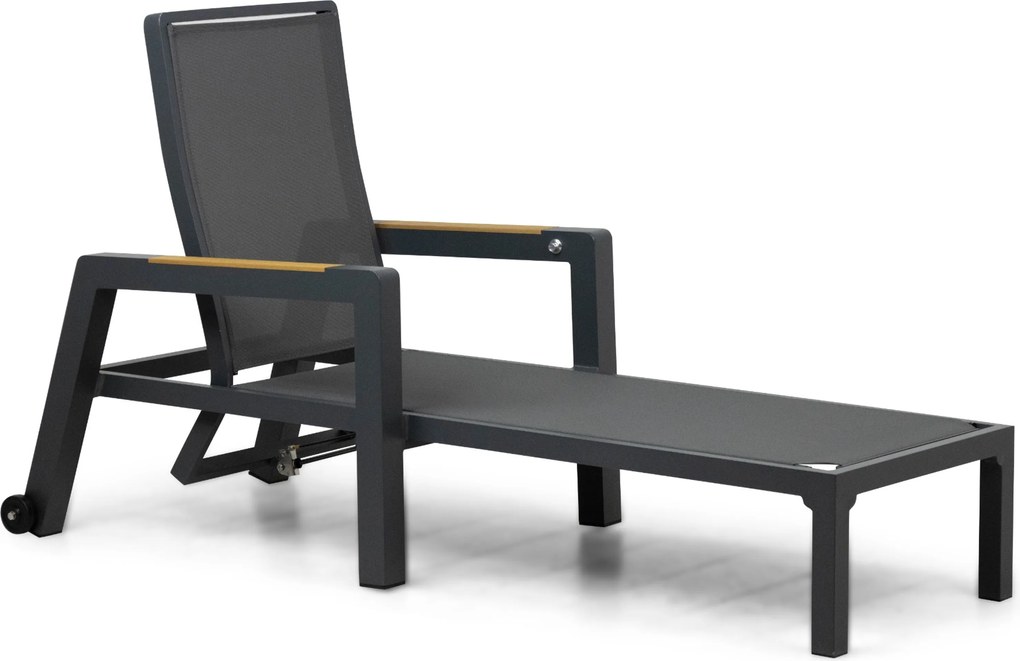 Lifestyle Garden Furniture Evora Ligbed Verstelbaar Aluminium Grijs