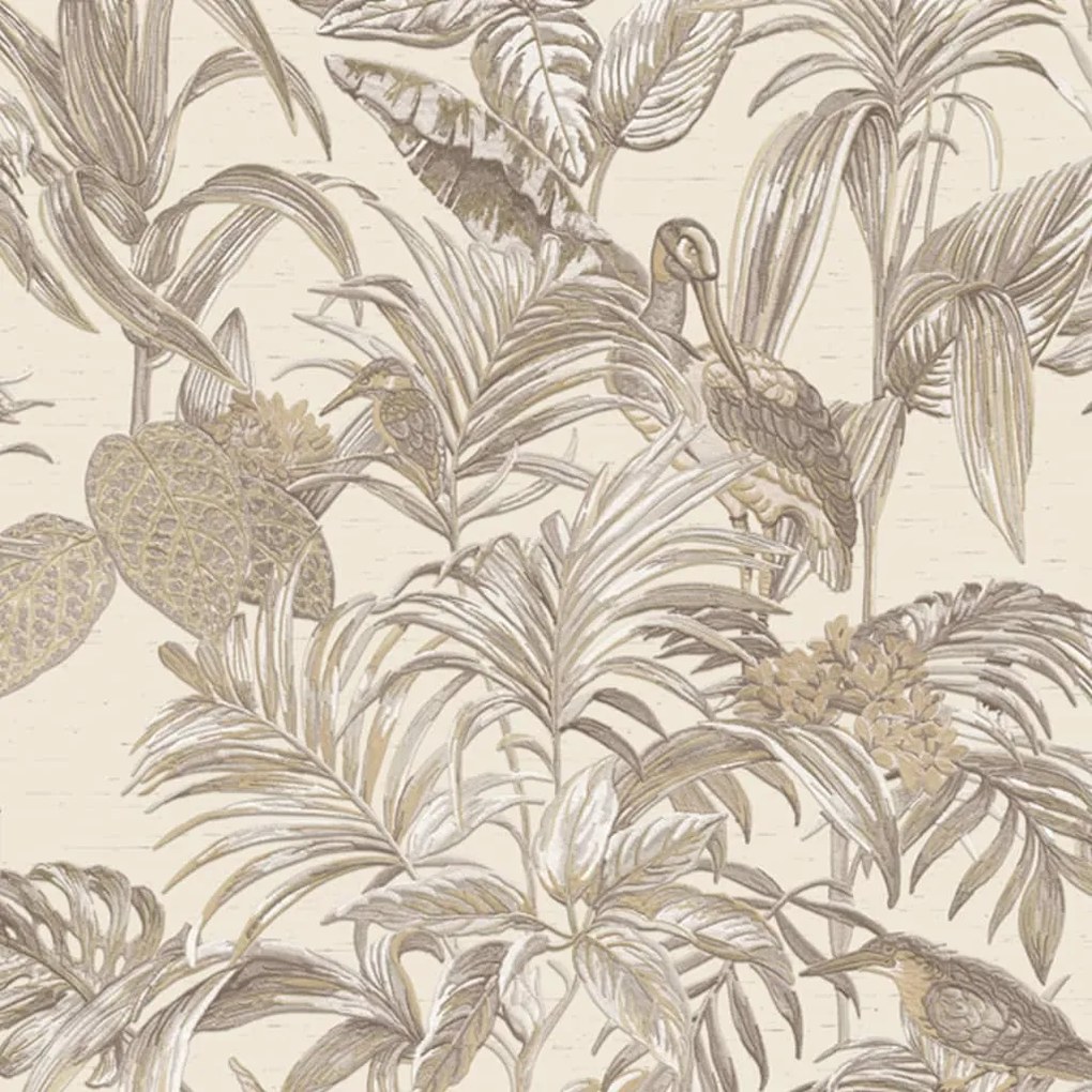 DUTCH WALLCOVERINGS Behang Bird-of-Paradise crème