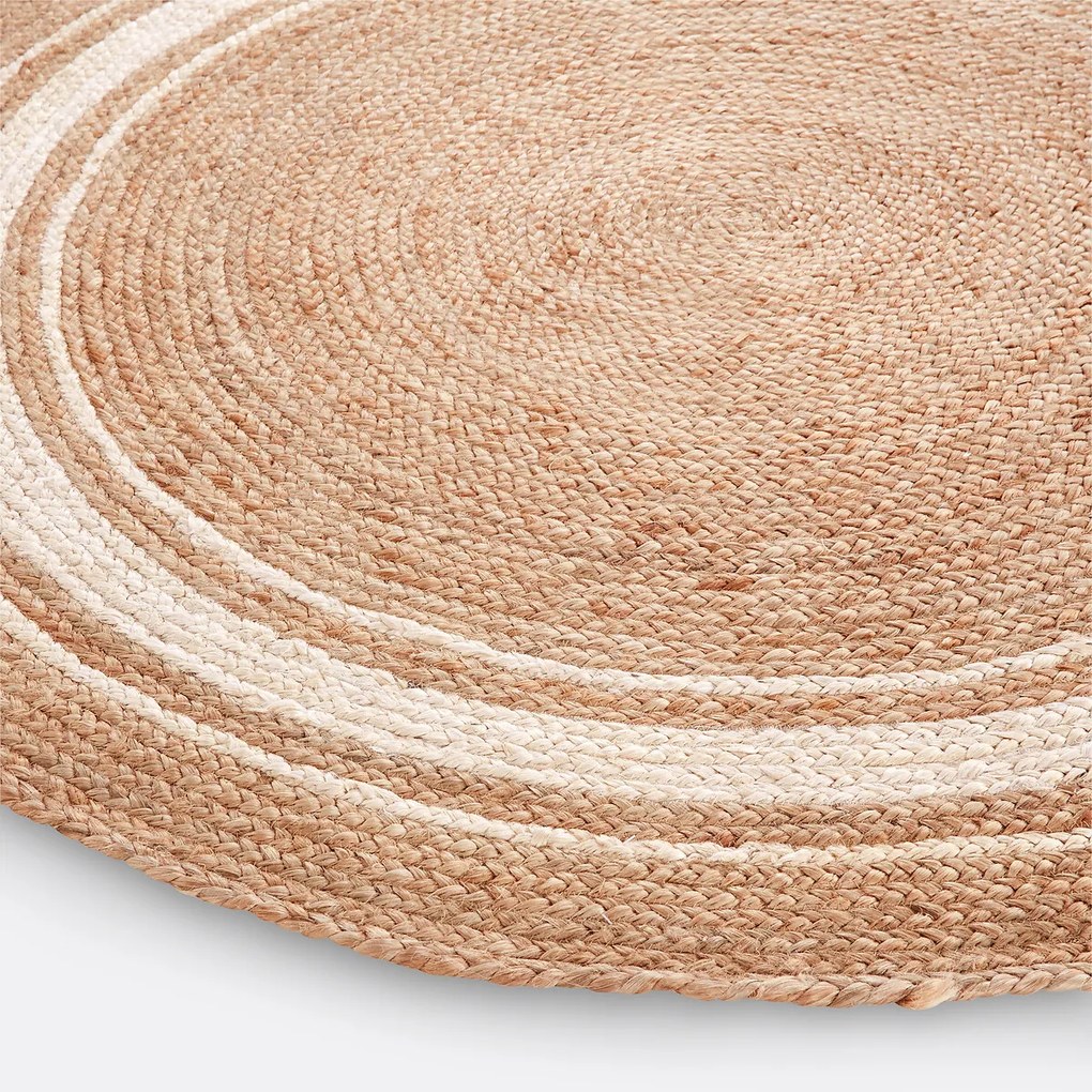 Rond vloerkleed in jute, Aftas