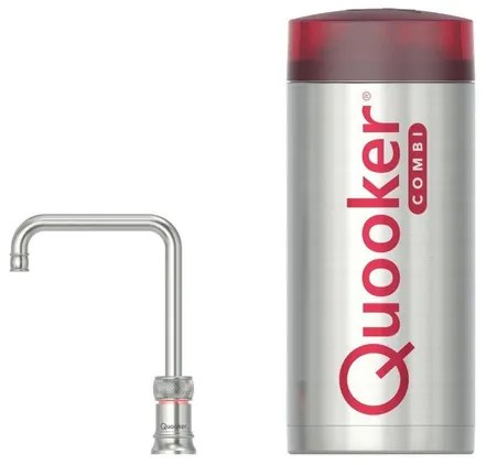 Quooker Classic Nordic Square kokendwaterkraan - draaibare uitloop - Combi+ reservoir - Warm / kokend water - RVS 22+CNSRVS