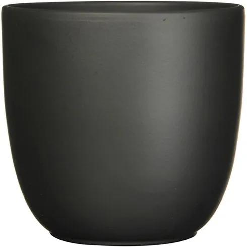 Bloempot Pot rond es/10.5 tusca 11 x 12 cm zwart mat Mica