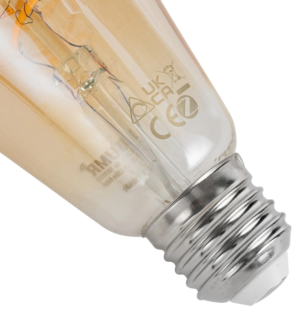 Set van 5 Smart E27 dimbare LED lampen ST64 amber 4.9W 320 lm 2500K