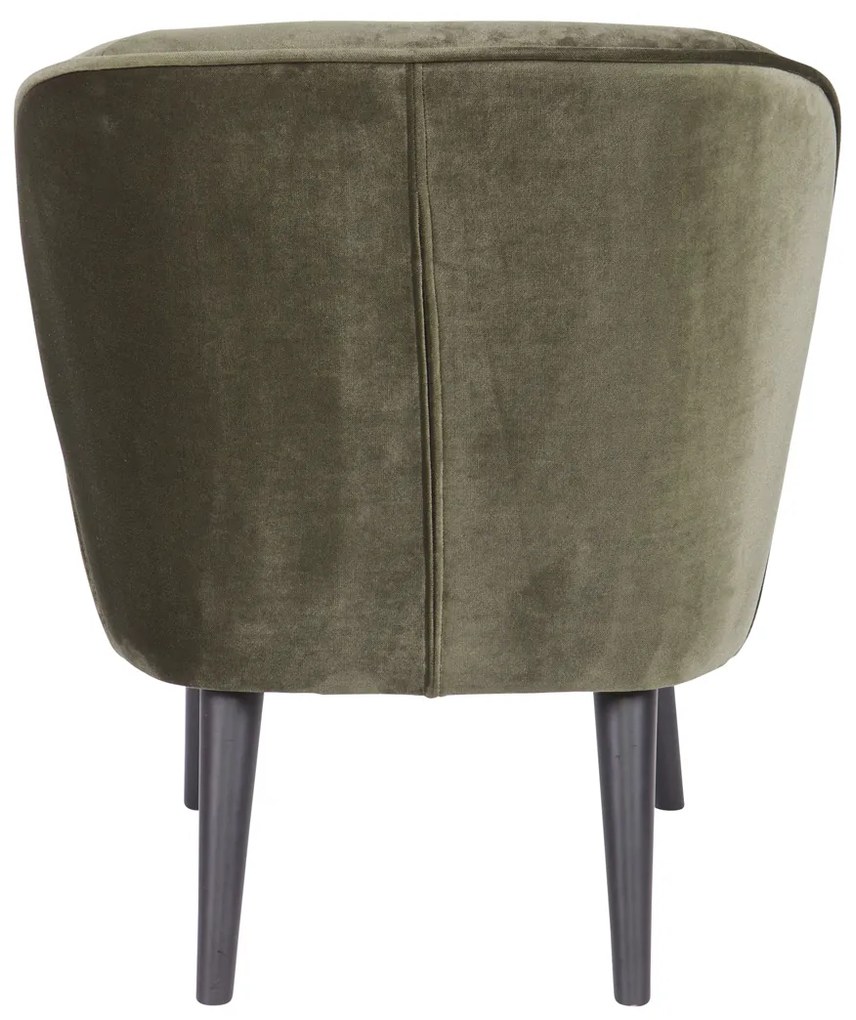 Woood Sara Fluwelen Fauteuil Groen