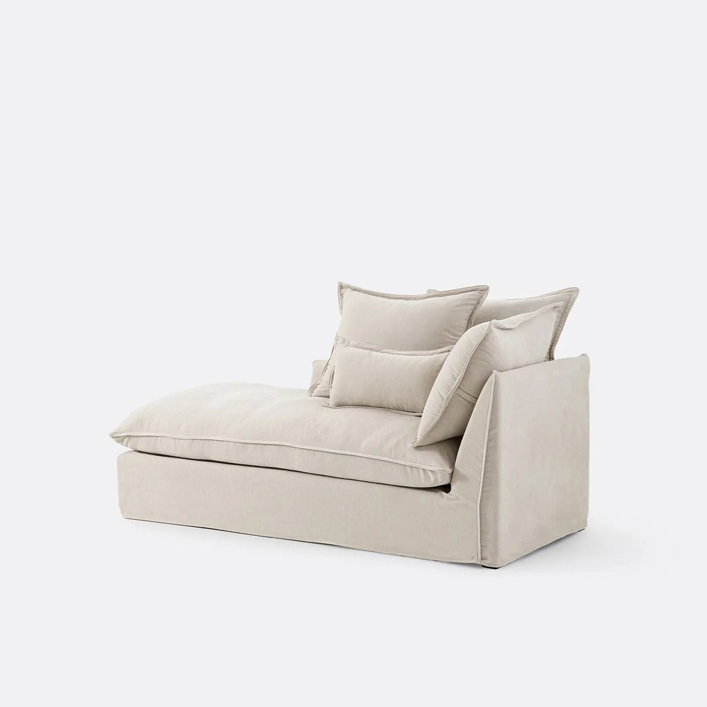 Longchair links, afneembare hoes, in gemêleerd polyester, ODNA