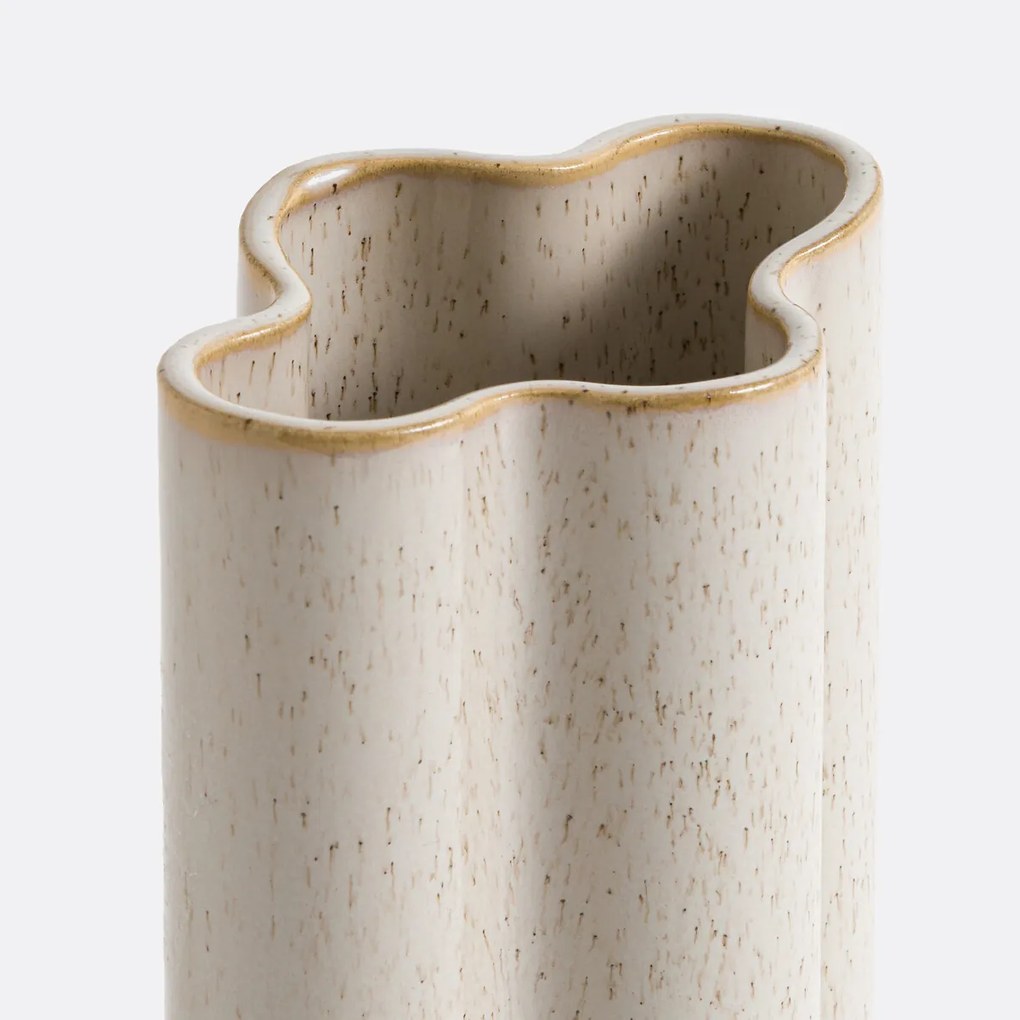 Klavervormige vaas in keramiek H19,5 cm, Diaki