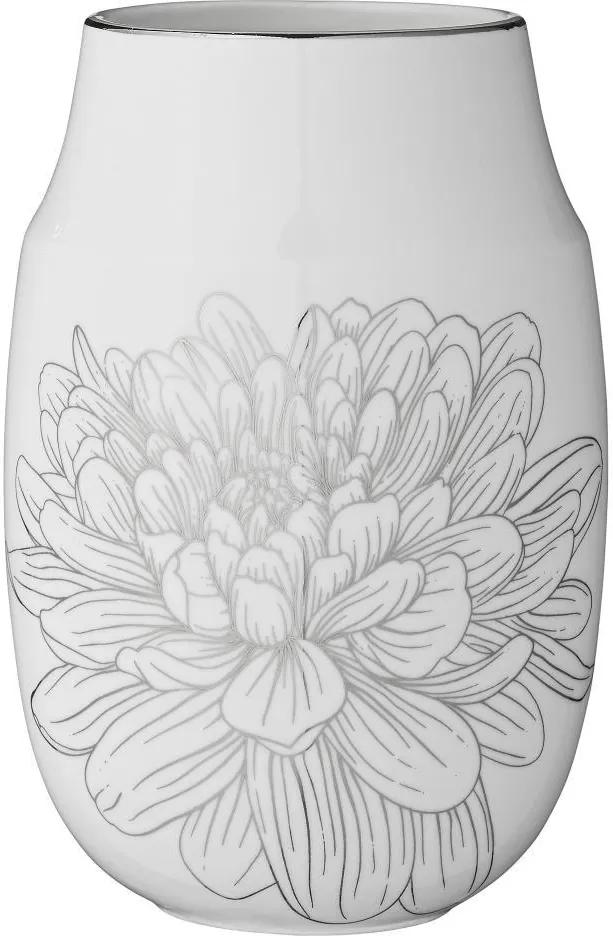 Lene Bjerre Design | Evy vaas 195 cm. ø13 cm wit vazen decoratie vazen & bloempotten