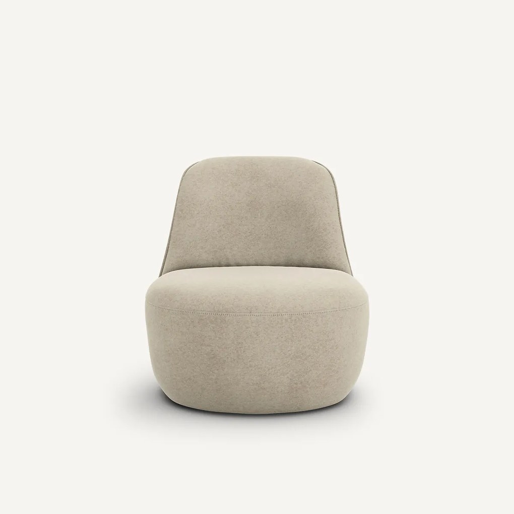Draaifauteuil in fluweel/linnen, Rosebury