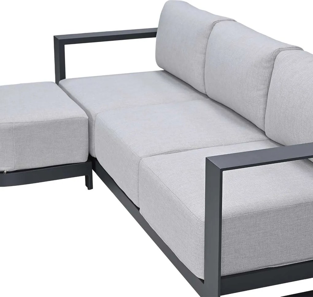 Garden Impressions Malakka loungebank chaise longue - donker grijs