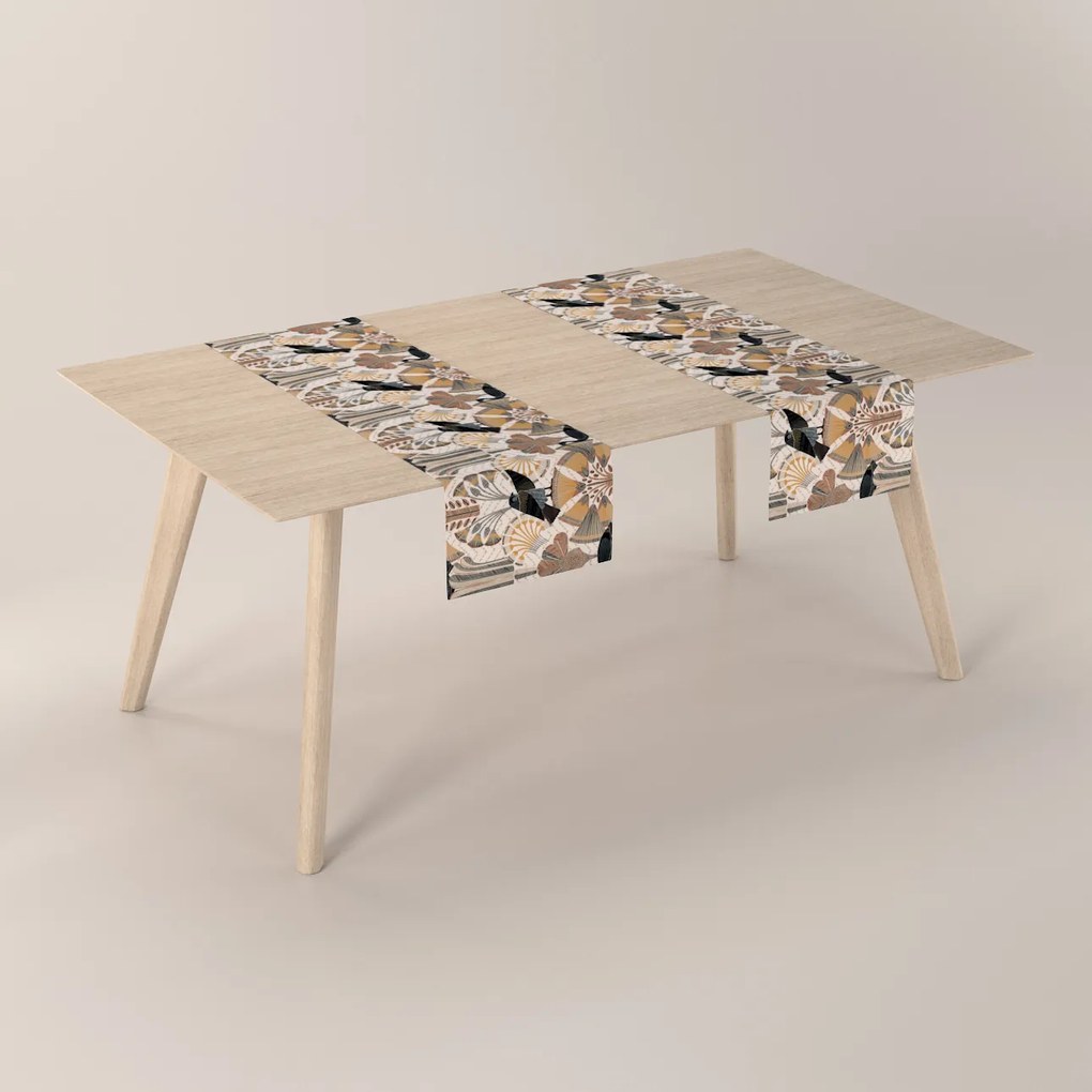Dekoria Rechthoekige tafelloper, beige-bruin, 40 x 130 cm