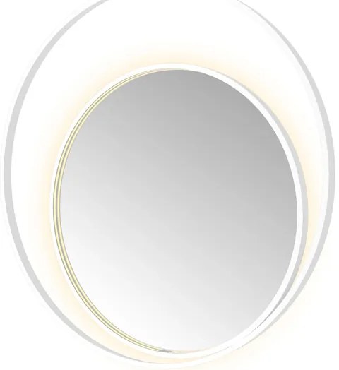 Hotbath &MORE Spiegel Round2 direct en indirect LED spiegelverwarming dimbaar met afstandsbediening Mat wit R2X100WH