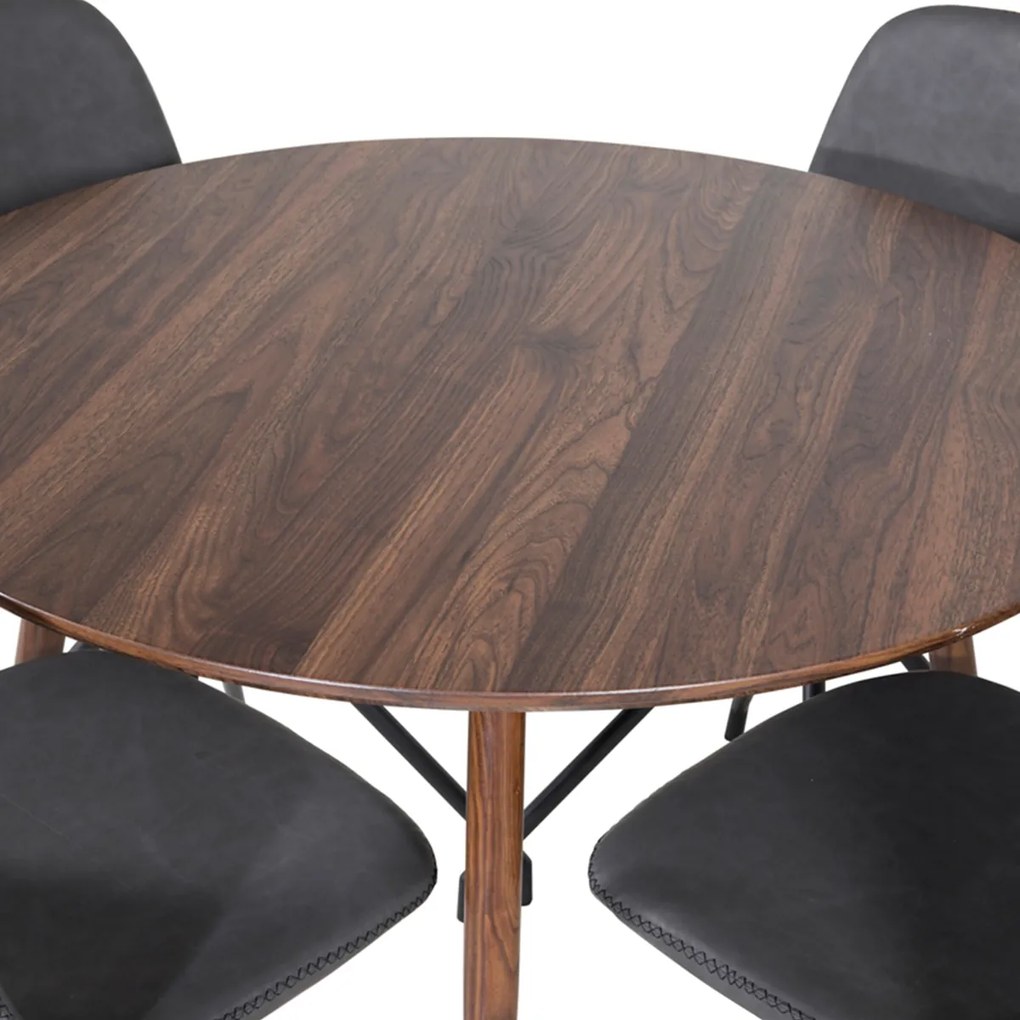 Ronde Minimalistische Houten Eettafel - 100 X 100cm.