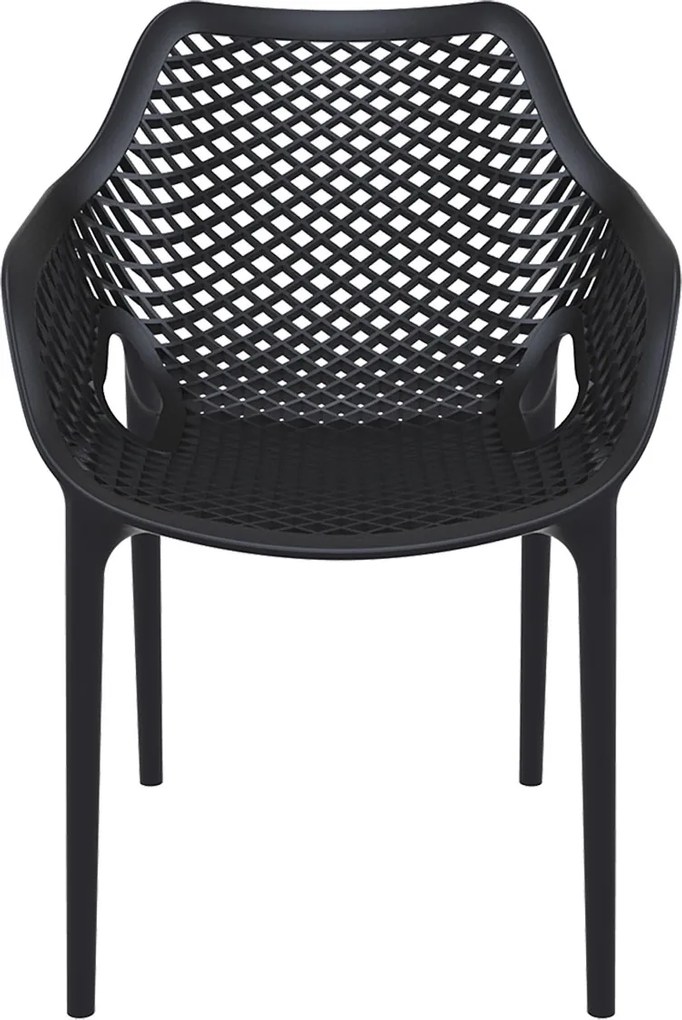 Garden Impressions Air XL design tuinstoel zwart - 2 stuks