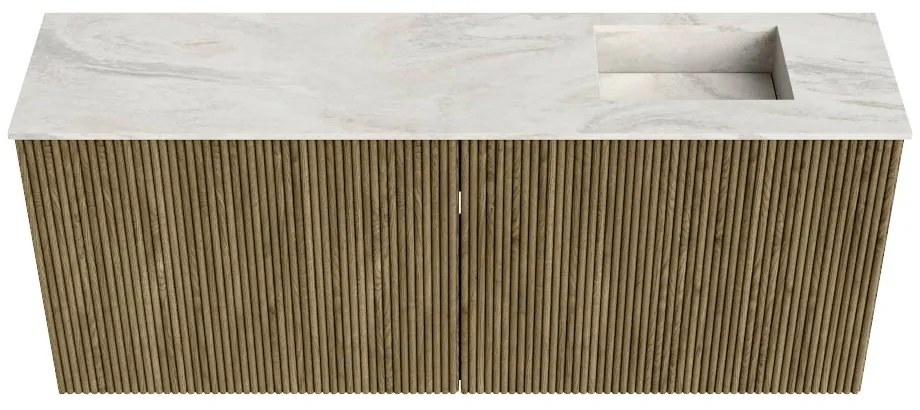 Mondiaz Joya DLux 100cm toiletmeubel dusk met wastafel faye rechts 1 kraangat ostra