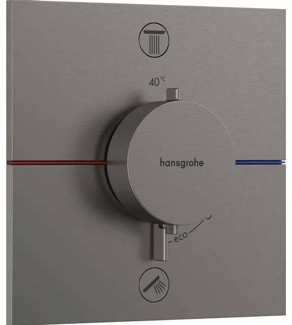 Hansgrohe Showerselect thermostaat inbouw voor 2 functies black chrome 15572340