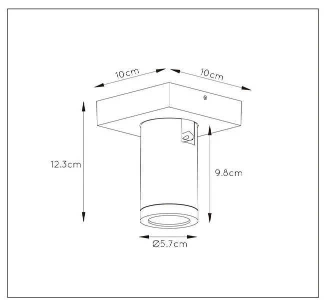 Lucide Taylor plafondlamp 1 spot 5W wit